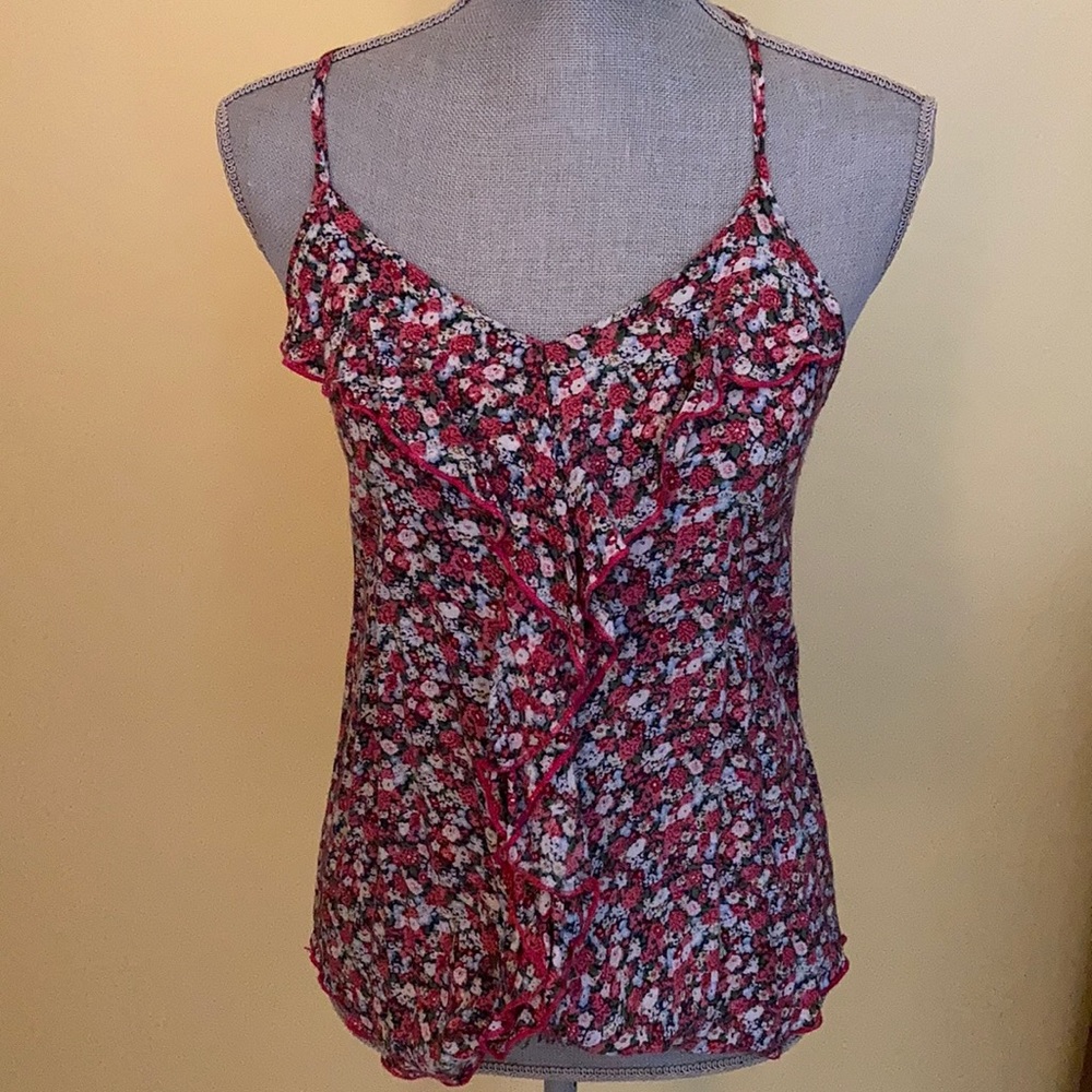 Floral spaghetti strap top size small